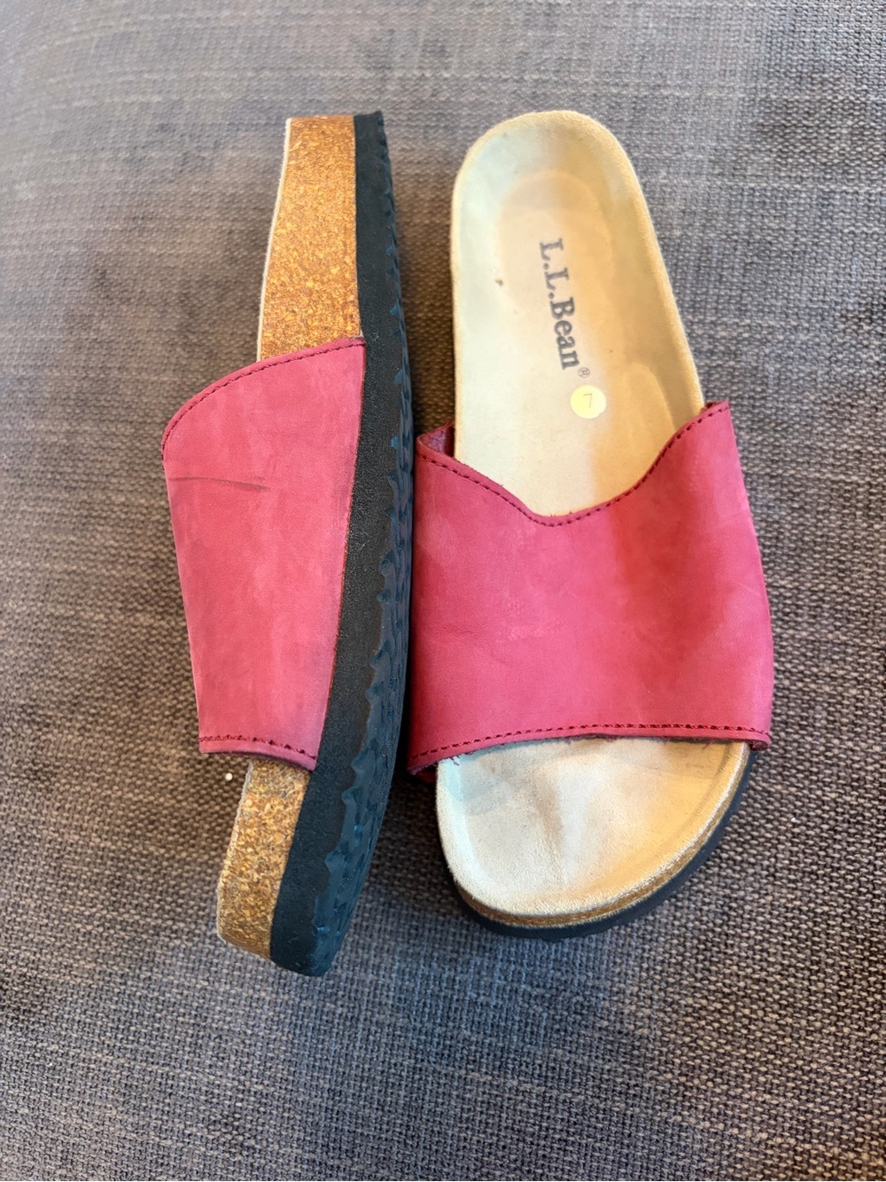 L.L. Bean Women's Raspberry Slide Mules - Picture 2 of 3